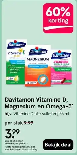Etos Davitamon Vitamine D, Magnesium en Omega-3 aanbieding