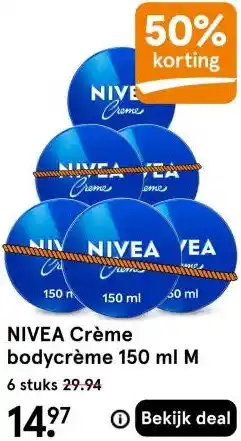 Etos NIVEA Crème bodycrème 150 ml M aanbieding