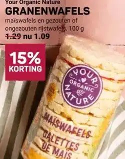 Ekoplaza Your Organic Nature GRANENWAFELS aanbieding