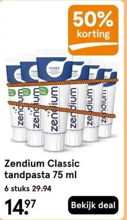 Etos Zendium Classic tandpasta 75 ml aanbieding