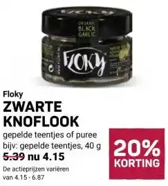Ekoplaza Floky ZWARTE KNOFLOOK aanbieding