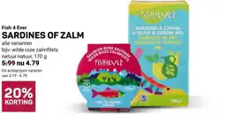 Ekoplaza Fish 4 Ever SARDINES OF ZALM aanbieding