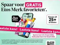 Etos Spaar voor GRATIS Etos Merk favorieten*. aanbieding