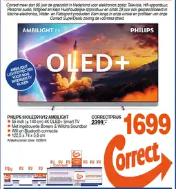Correct Philips 550LED910/12 Ambilight aanbieding