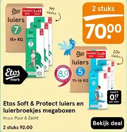 Etos Etos Soft & Protect luiers en luierbroekjes megaboxen aanbieding