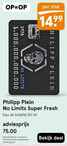 Etos Philipp Plein No Limits Super Fresh aanbieding