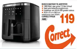 Correct Bosch MAFS2671B Airfryer aanbieding