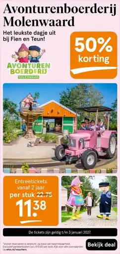Etos Entreetickets vanaf 2 jaar aanbieding