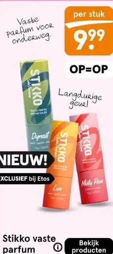 Etos Stikko vaste parfum aanbieding