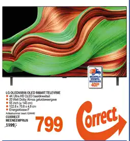 Correct LG OLED55b56 OLED Smart Televisie aanbieding