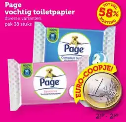 Coop Page vochtig toiletpapier aanbieding