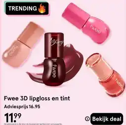 Etos Fwee 3D lipgloss en tint aanbieding