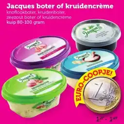 Coop Jacques boter of kruidencrème aanbieding