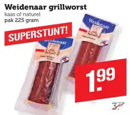 Coop Weidenaar grillworst aanbieding