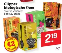 Coop Clipper biologische thee aanbieding