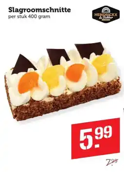Coop Slagroomschnitte aanbieding