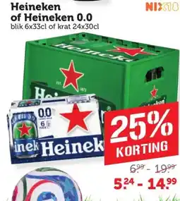 Coop Heineken of Heineken 0.0 aanbieding