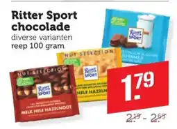 Coop Ritter Sport chocolade aanbieding