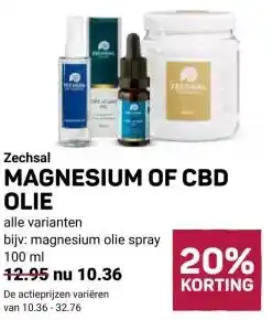 Ekoplaza Zechsal MAGNESIUM OF CBD OLIE aanbieding