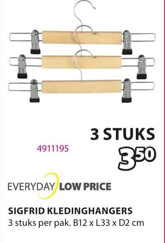 Jysk Sigfrid kledinghangers aanbieding