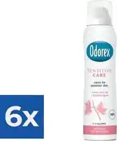 Bol.com Odorex Deo Spray - Sensitive Care - 150 ml - Voordeelverpakking 6 stuks aanbieding