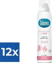 Bol.com Odorex Deo Spray - Sensitive Care - 150 ml - Voordeelverpakking 12 stuks aanbieding