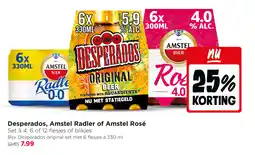 Jumbo Desperados, Amstel Radler of Amstel Rosé aanbieding