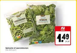 Jumbo Spinazie of sperziebonen aanbieding
