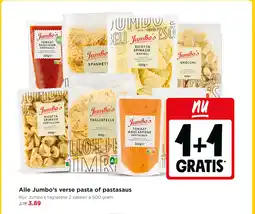 Jumbo Alle Jumbo's verse pasta of pastasaus aanbieding