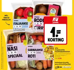 Jumbo Alle ongekoelde maaltijdpakketten aanbieding