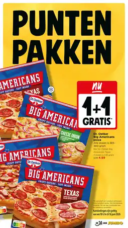Jumbo Dr. Oetker Big Americans pizza aanbieding