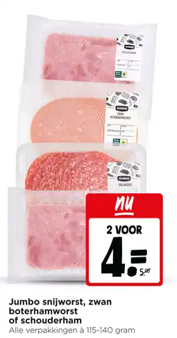 Jumbo Jumbo snijworst, zwan boterhamworst of schouderham aanbieding