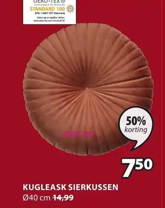 Jysk Kugleask sierkussen 40cm aanbieding