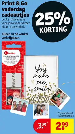 Kruidvat Print & Go vaderdag cadeautjes aanbieding