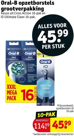 Kruidvat Oral-B opzetborstels grootverpakking aanbieding