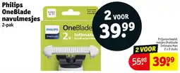 Kruidvat Philips OneBlade navulmesjes aanbieding