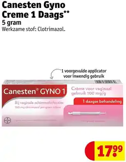 Kruidvat Canesten Gyno Creme 1 Daags aanbieding