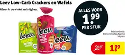 Kruidvat Leev Low-Carb Crackers en Wafels aanbieding