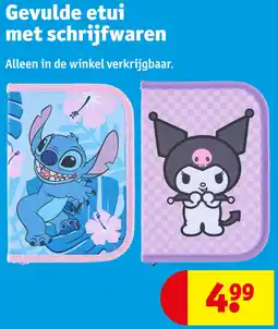 Kruidvat Gevulde etui met schrijfwaren aanbieding