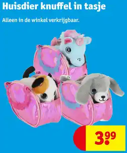 Kruidvat Huisdier knuffel in tasje aanbieding