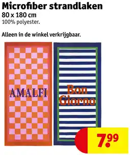 Kruidvat Microfiber strandlaken aanbieding