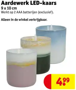 Kruidvat Aardewerk LED-kaars aanbieding