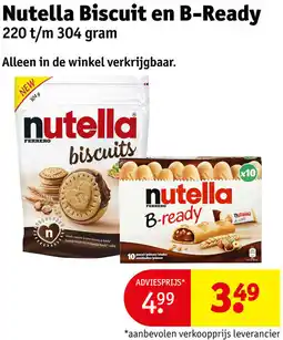 Kruidvat Nutella Biscuit en B-Ready aanbieding