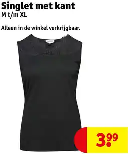 Kruidvat Singlet met kant aanbieding