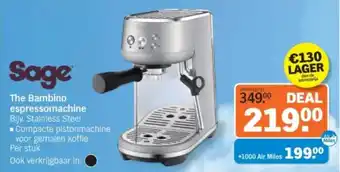 The Bambino espressomachine