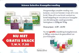 Huisdier Voordeelshop Science Selective Knaagdiervoeding aanbieding
