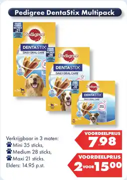 Huisdier Voordeelshop Pedigree DentaStix Multipack aanbieding