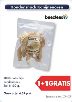 Huisdier Voordeelshop Hondensnack Konijnenoren aanbieding