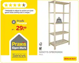 Praxis Sencys opbergrek aanbieding