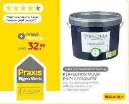 Praxis Perfection muur en plafondverf aanbieding